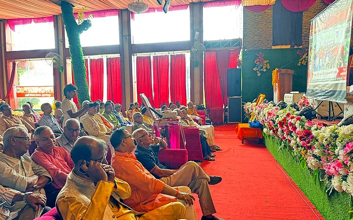 Audience seated near the stage during the event