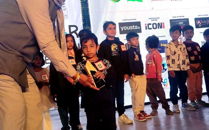 Child receiving a prize